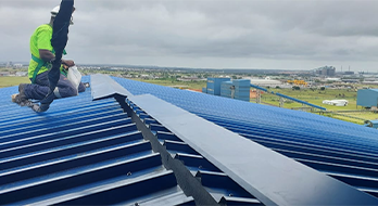 Construction of steel structure in Ballito